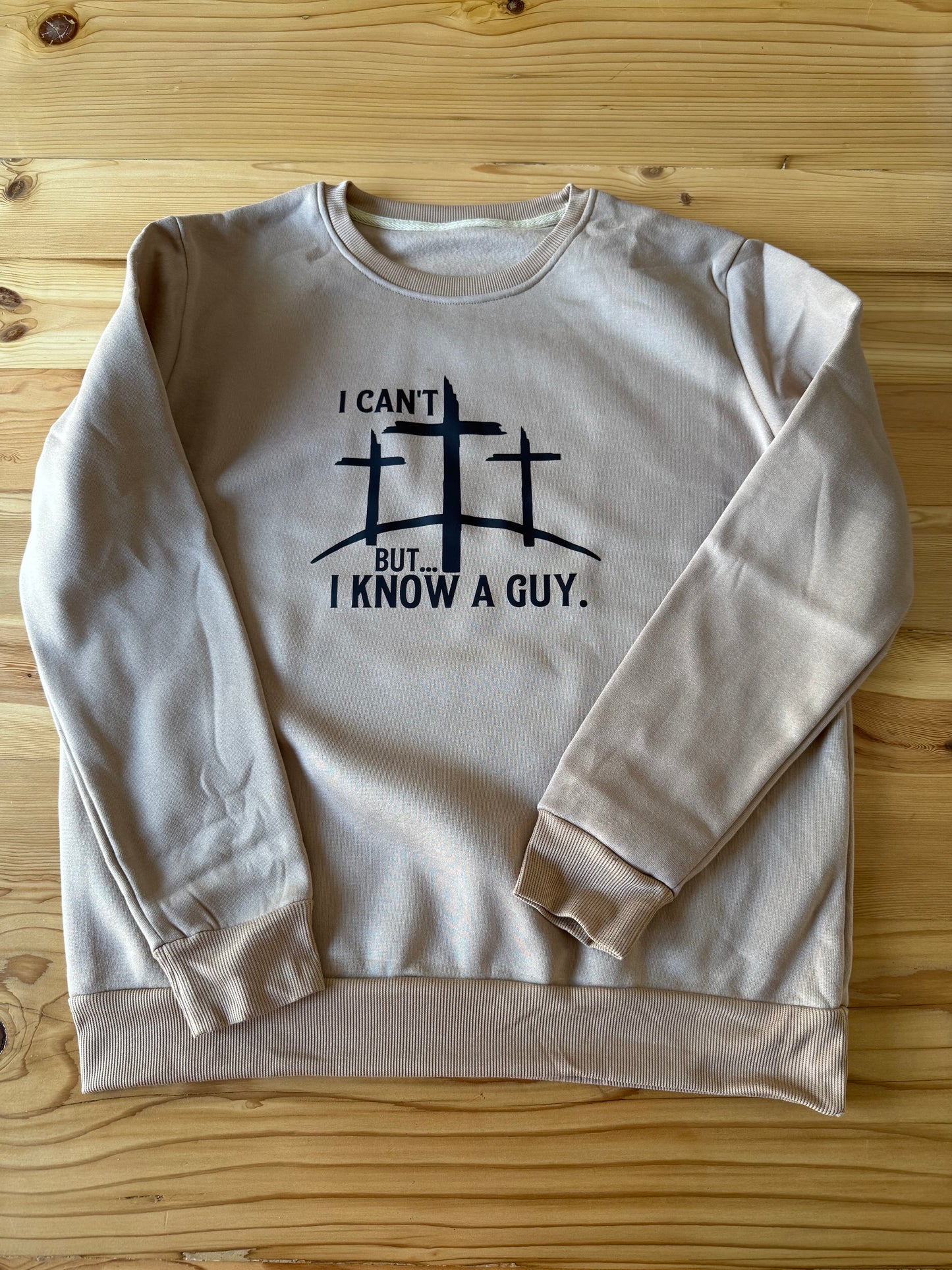 I know a Guy Thermal Lined Beige Pullover
