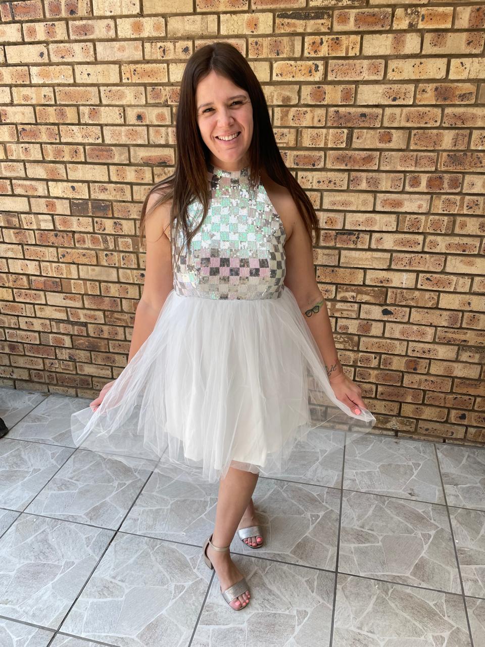 White Sequin Dress