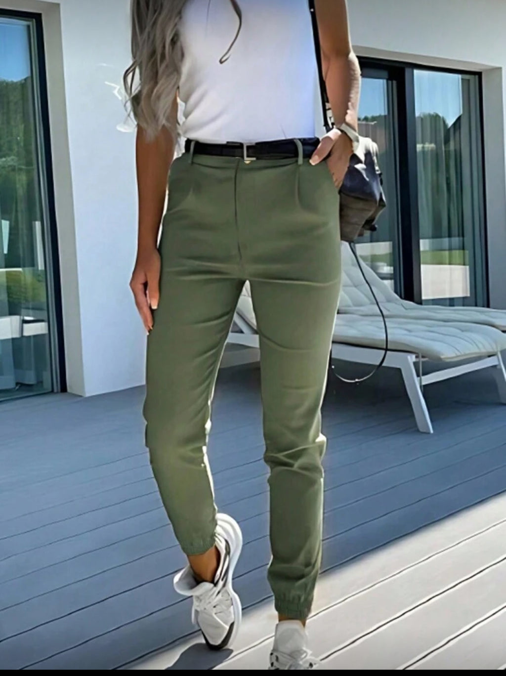 Army Green Slim Fit Light Weight Pants