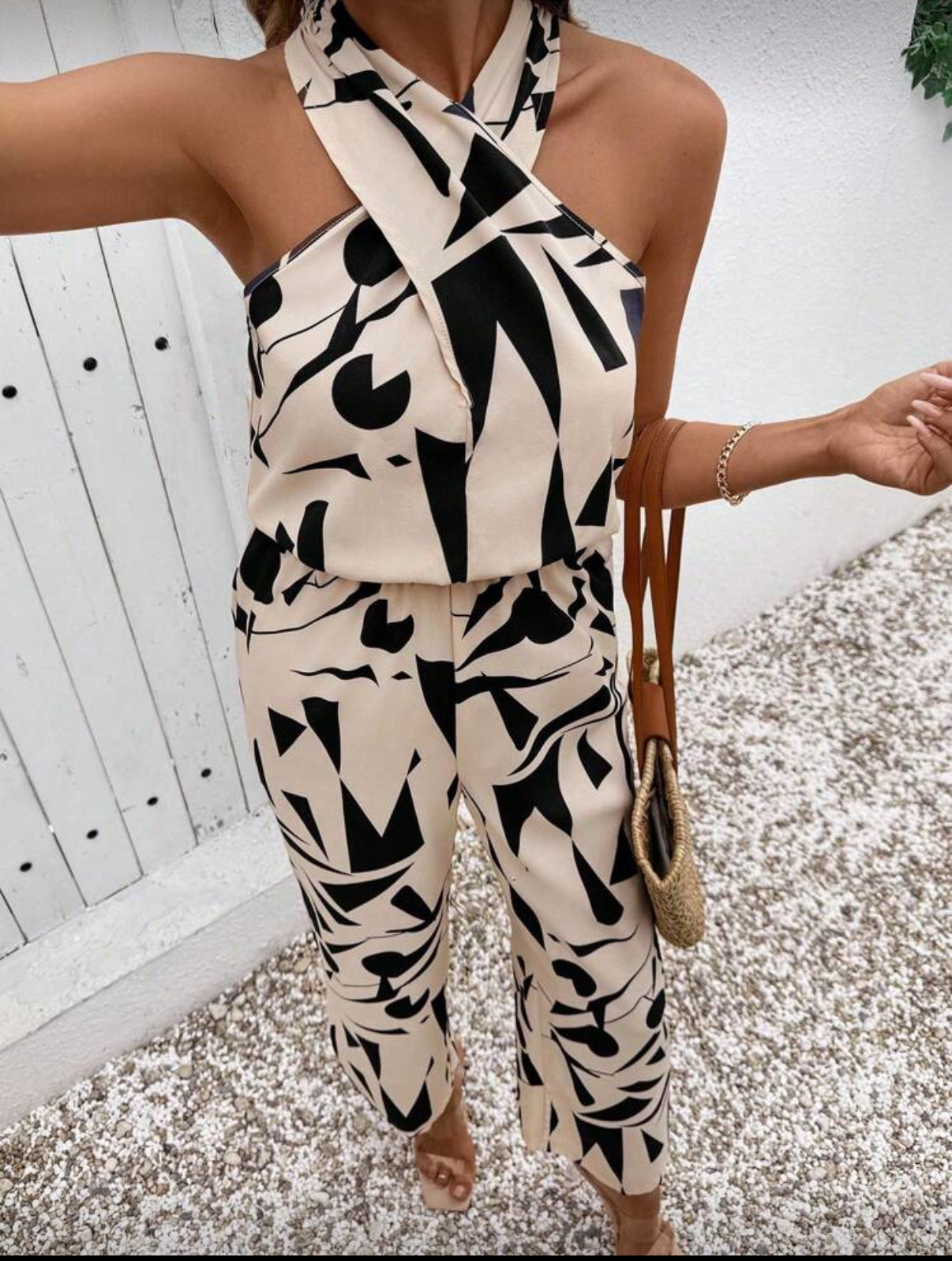 Twist Knot Jumpsuit, Floral Print Jumpsuit