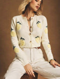 Lemon Textured Knit Cardigan