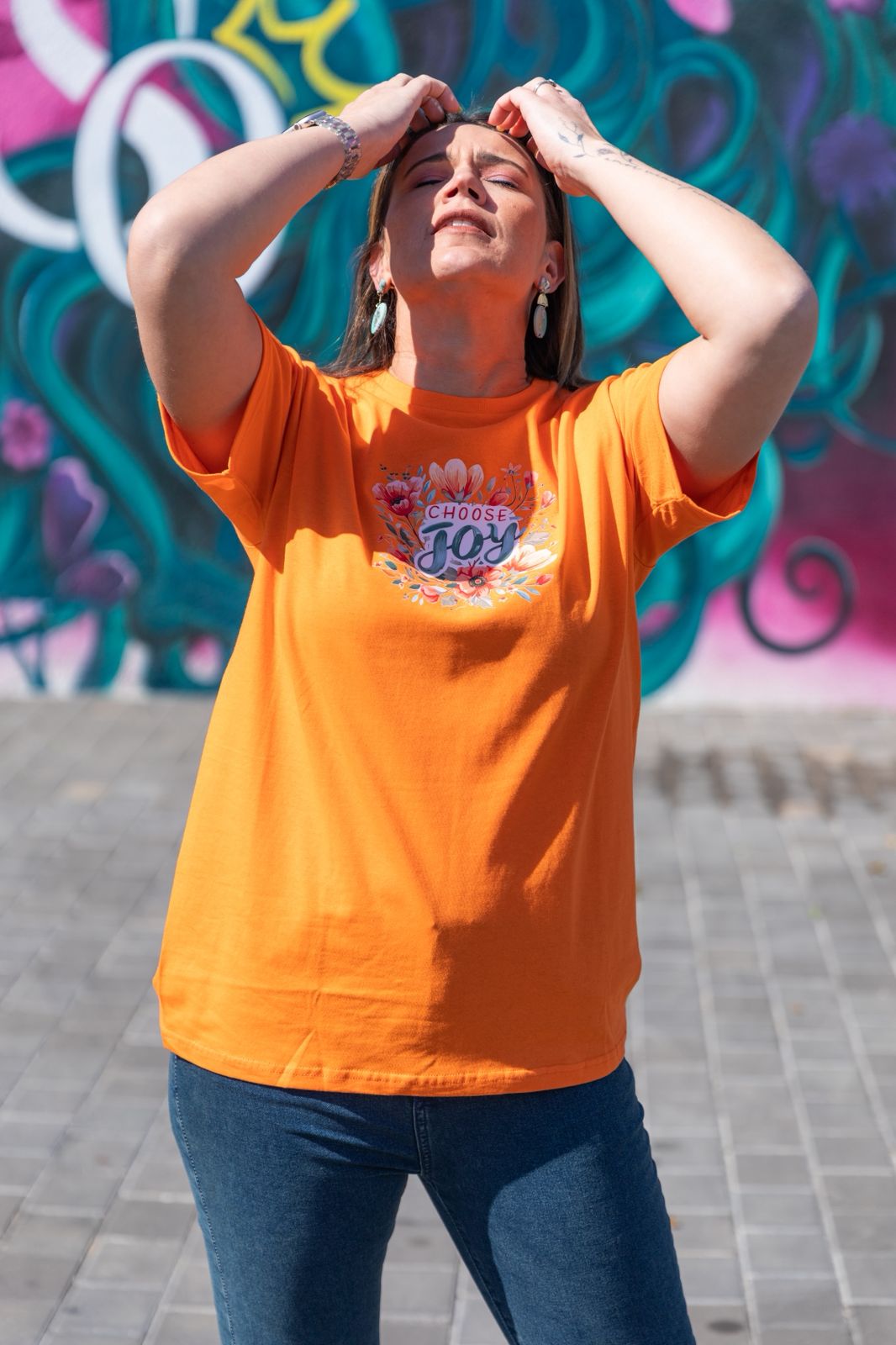 Bright Floral Faith Graphic Tees – Easy Fit Unisex