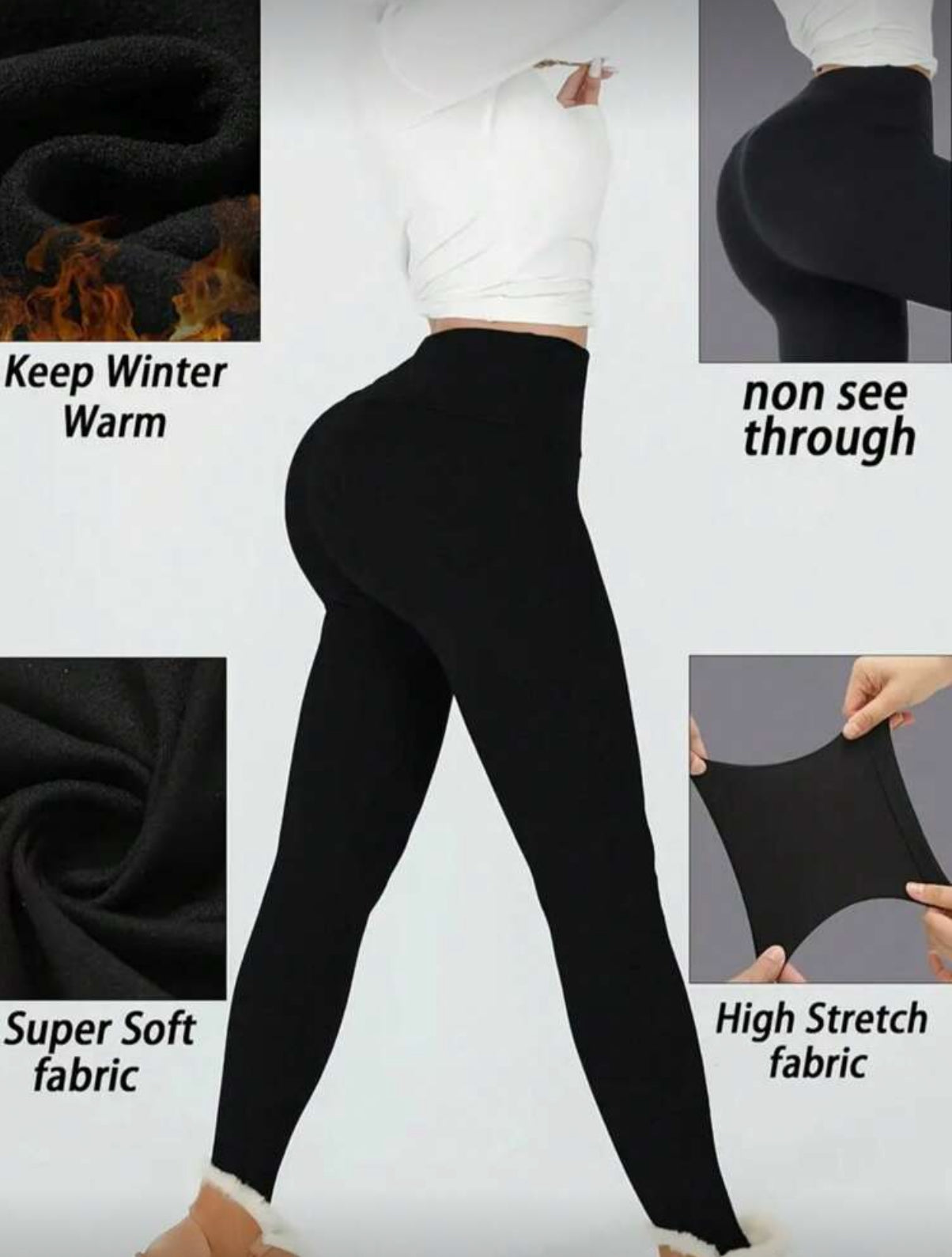 Black Thermal Lined Leggings