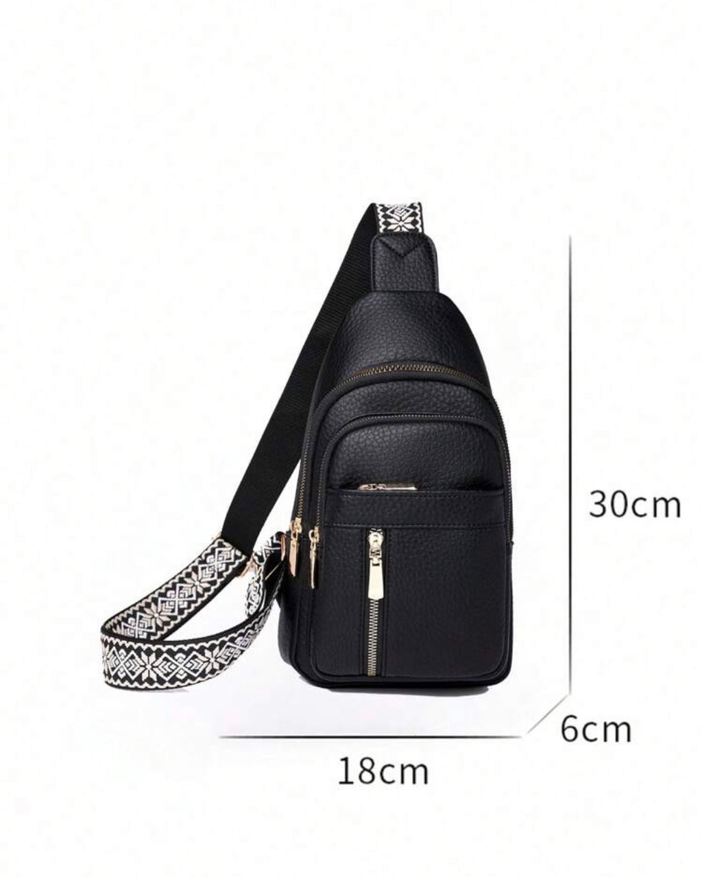Black Lux Body Sling Bag
