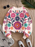 Colourful Floral Crew Sweatshirt