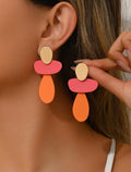 Colour Block Statement Earrings