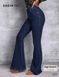 Blue TALL High Waist Flare Leg Jeans