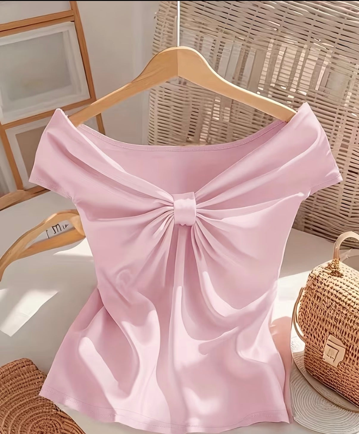 Bow Front Off-Shoulder Top