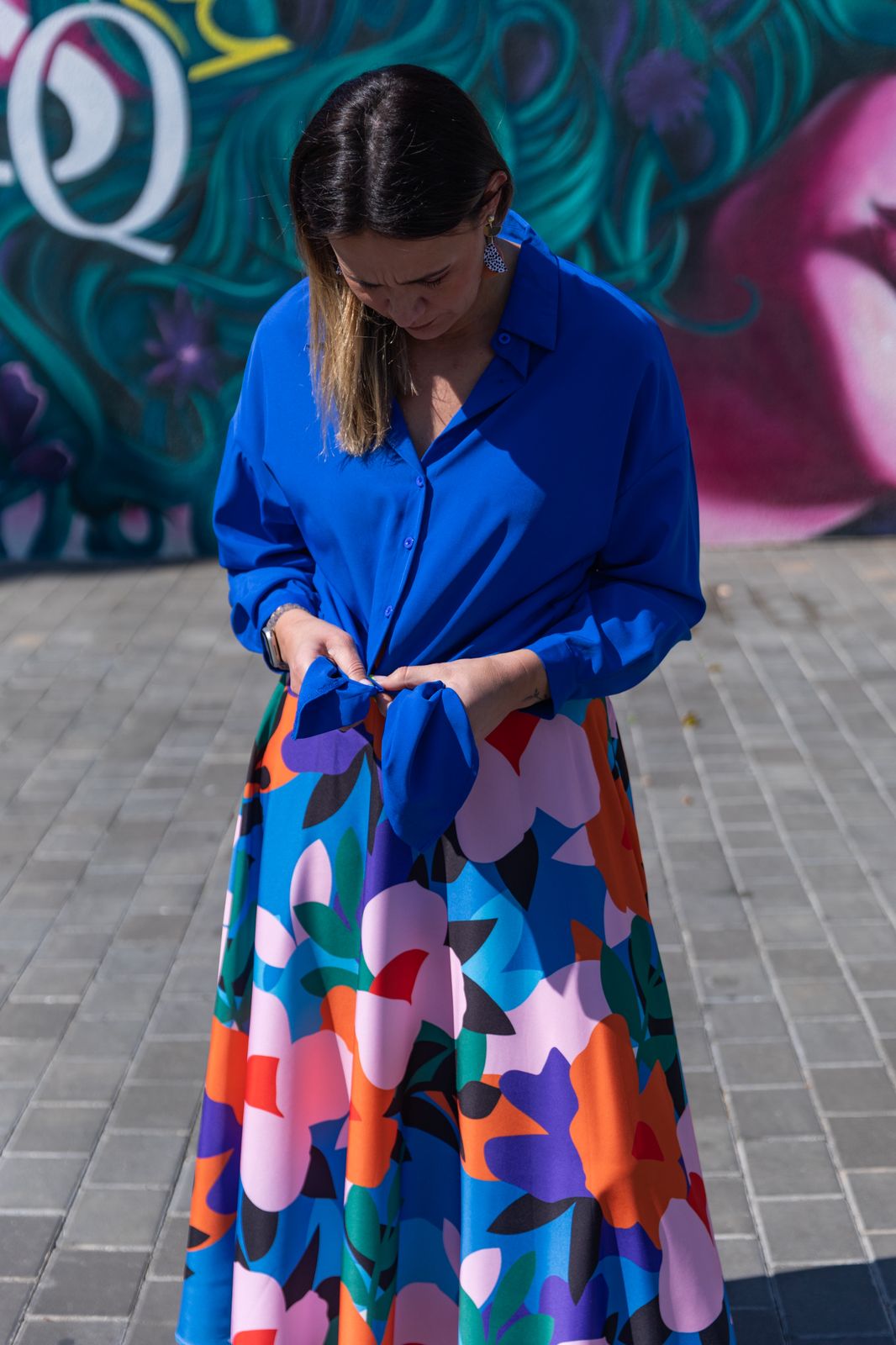 Cobalt Blue Oversized Statement Shirt