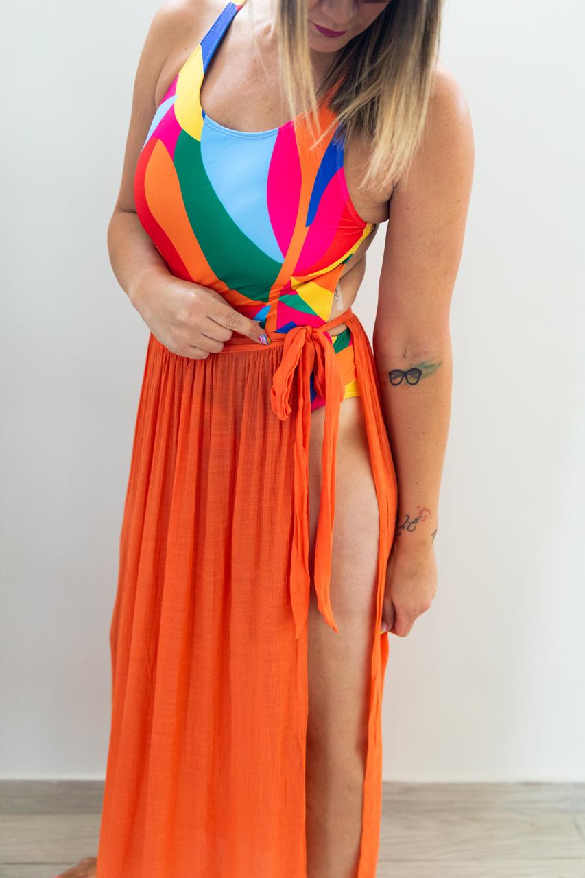 SHEIN Swim Vcay Summer Beach Colorblock Criss Cross One Piece Swimsuit