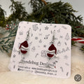 Christmas Hat Wine Glasses Earrings