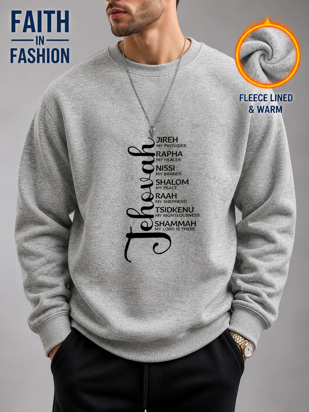 Jehovah Thermal Lined Pullover
