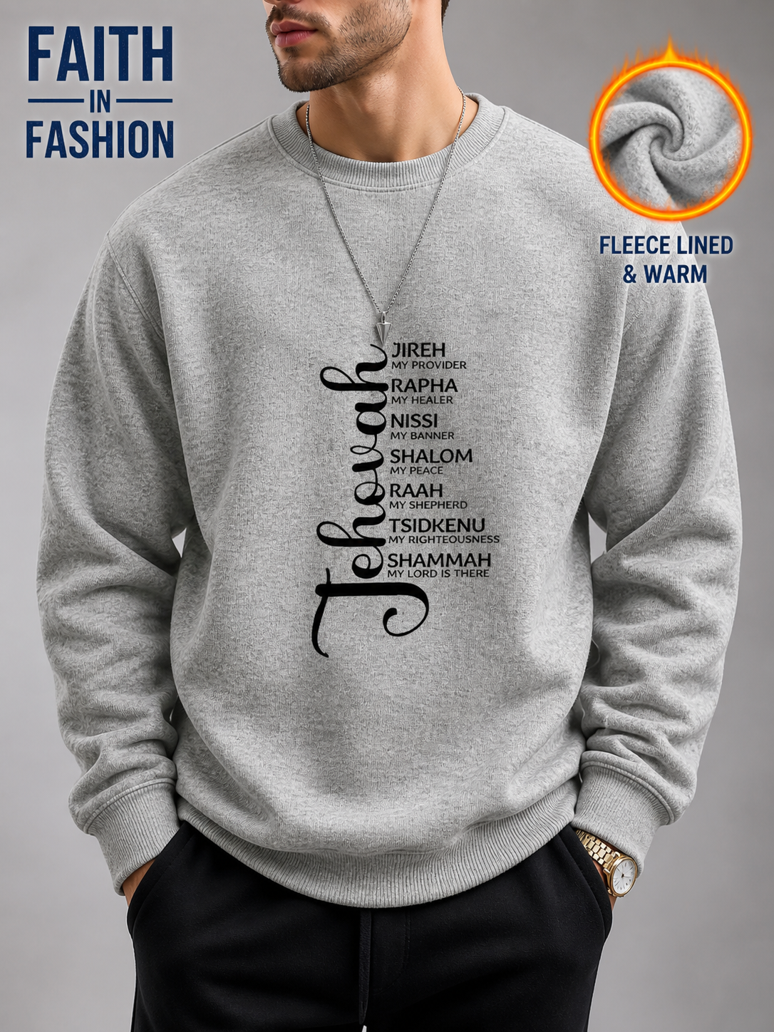 Jehovah Thermal Lined Pullover