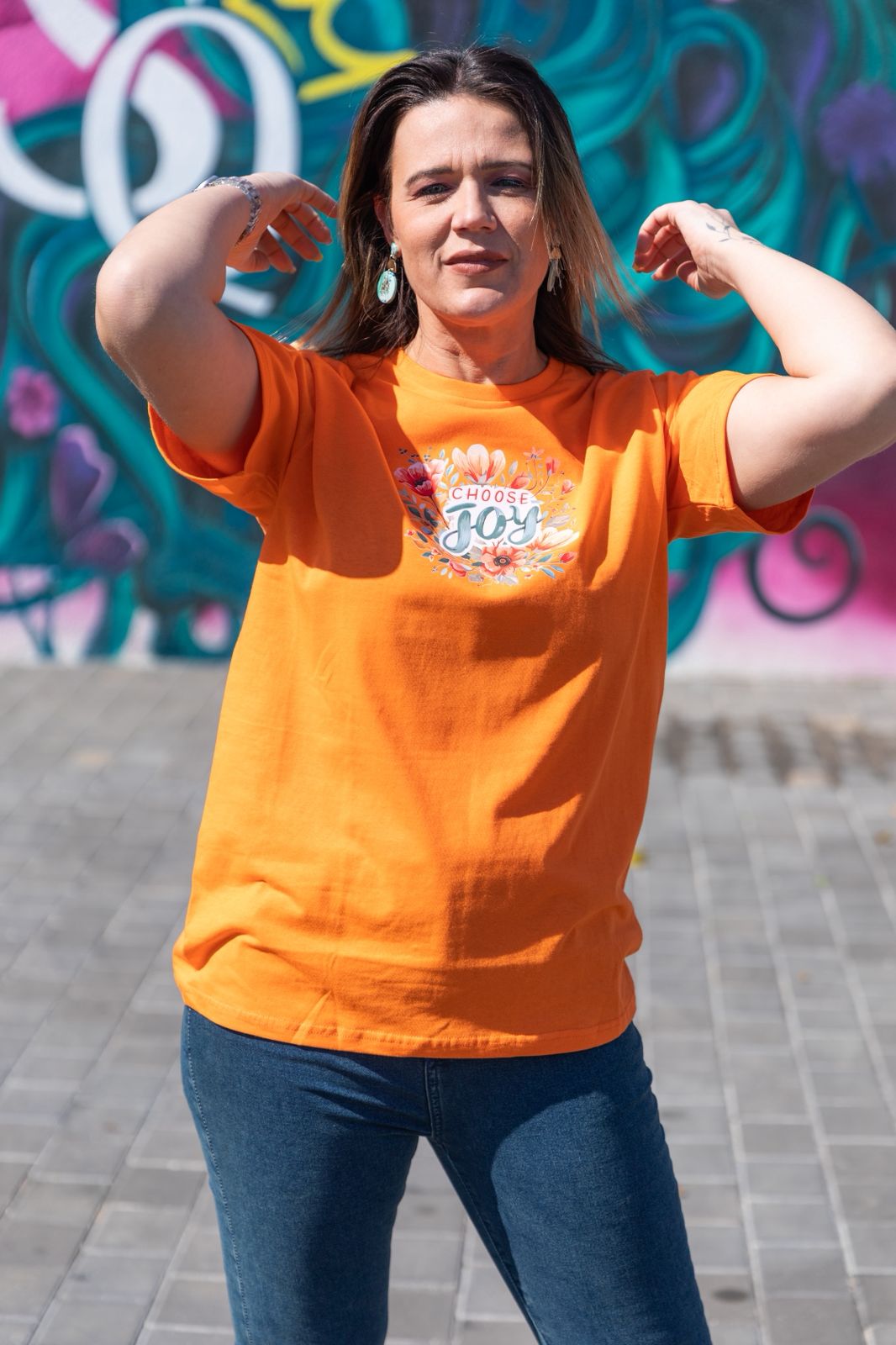 Bright Floral Faith Graphic Tees – Easy Fit Unisex