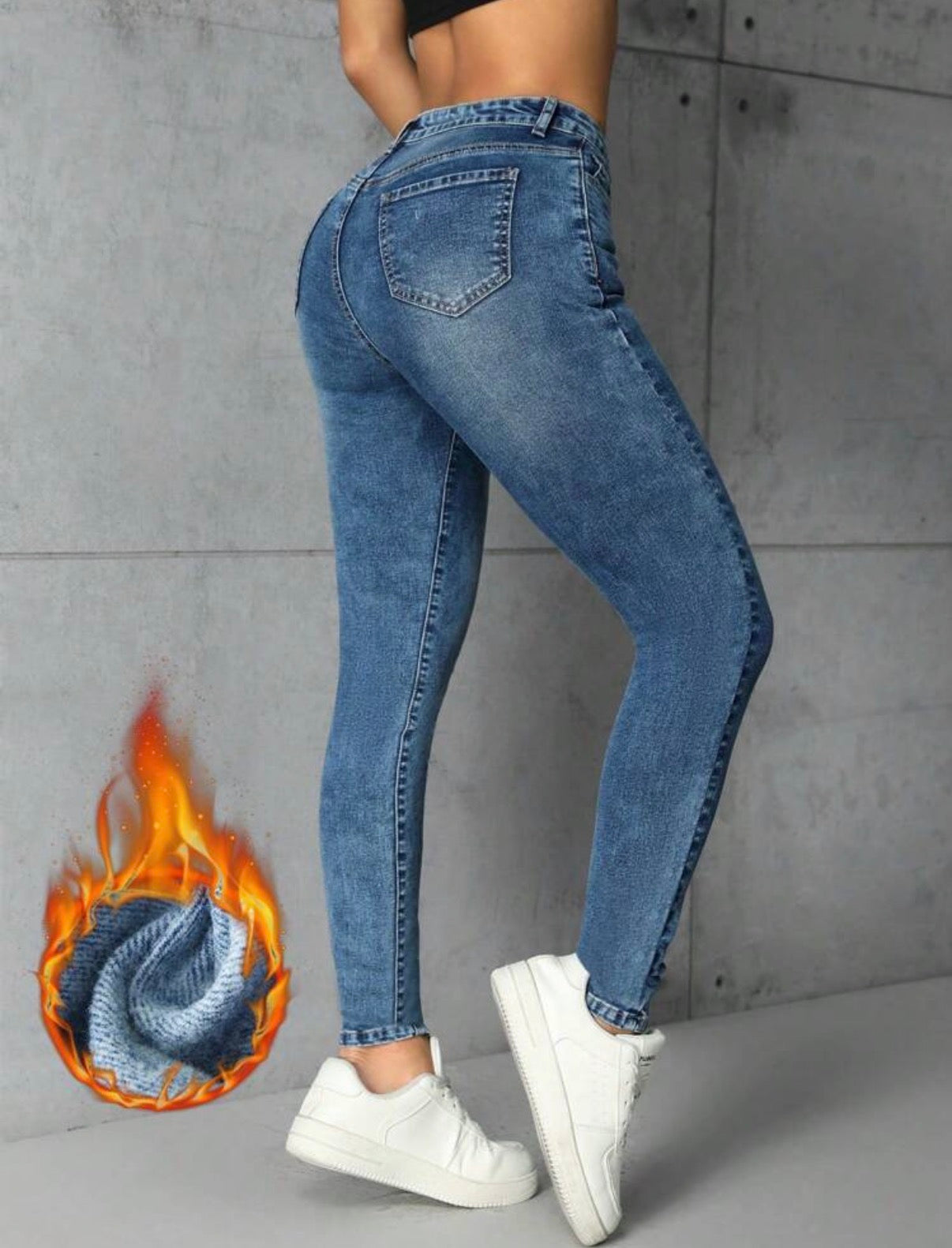 Soft Lining Jeans - Medium Wash