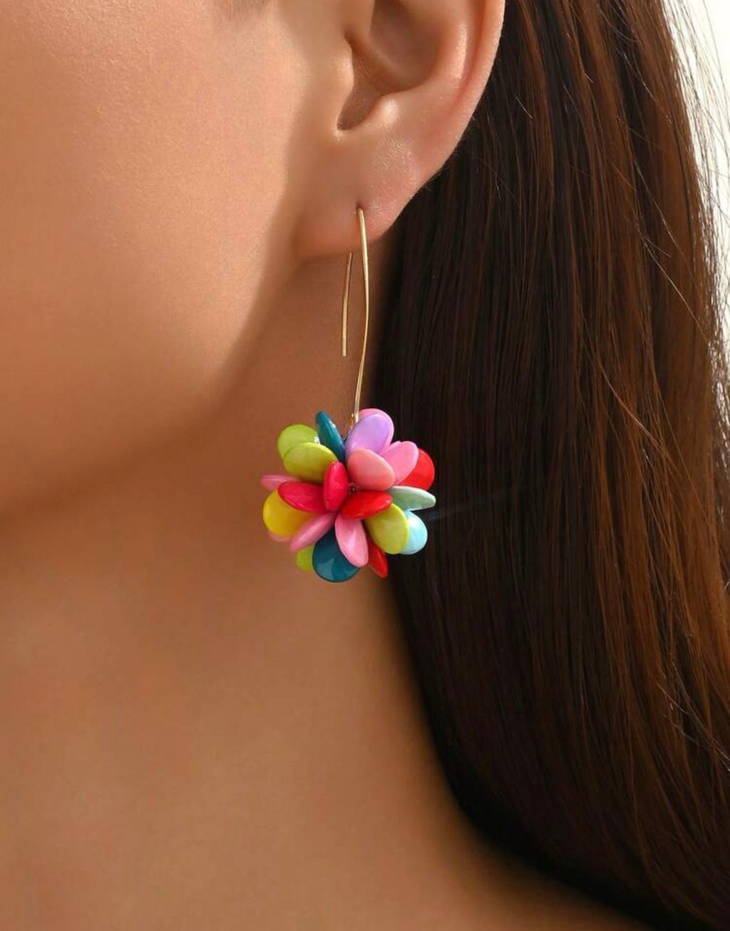 Colour Pop Flower Drop Earrings