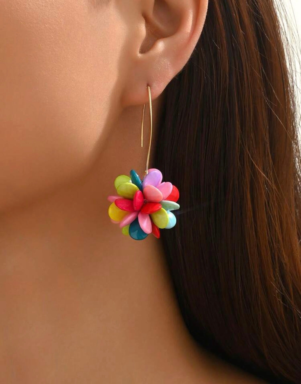 Colour Pop Flower Drop Earrings