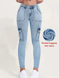 Imitation Denim Leggings