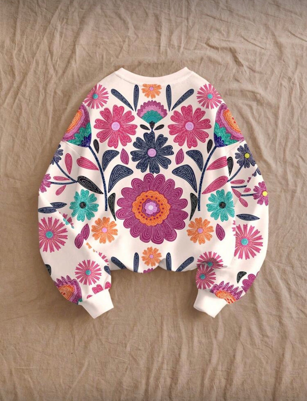 Colourful Floral Crew Sweatshirt