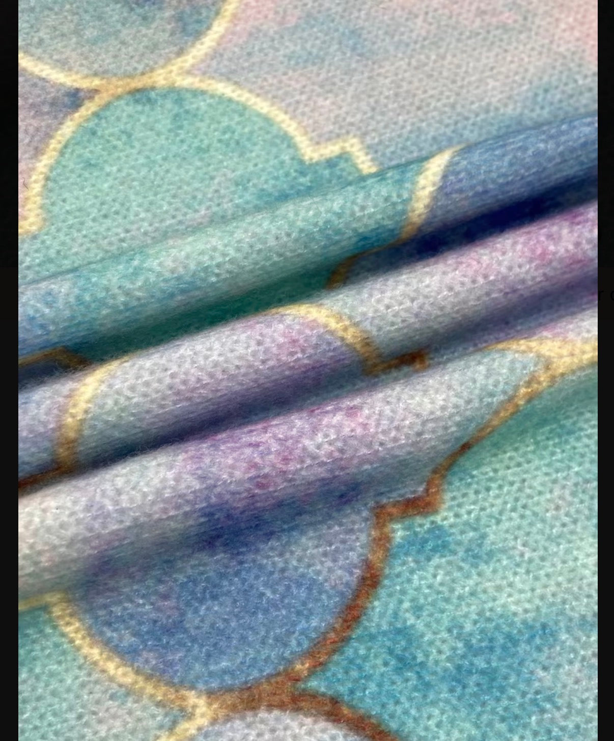 Pastel Gold Detail Polo Neck Knit Jersey