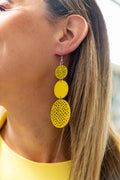 Painted Wood Light Weight Earrings Circles