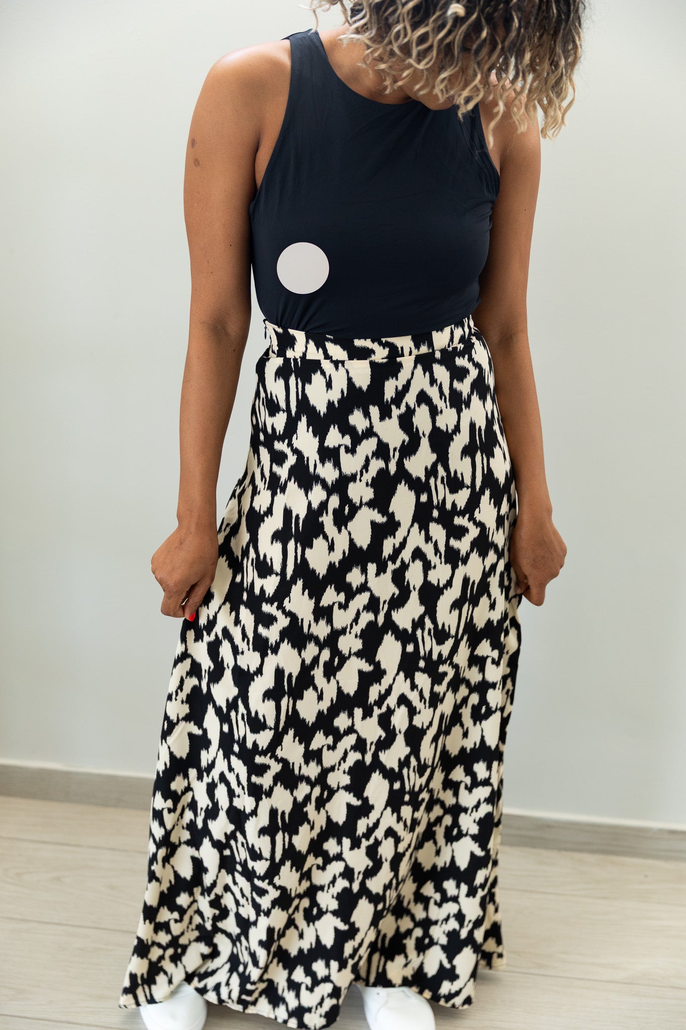 SHEIN Tall Allover Print High Waist Maxi Skirt