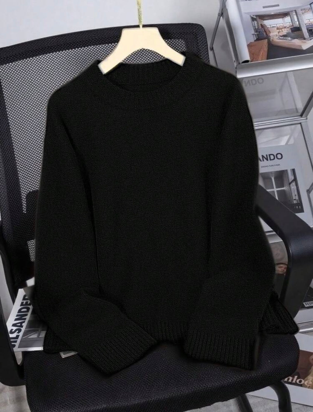 Luxury Soft Knit Sweater - Black