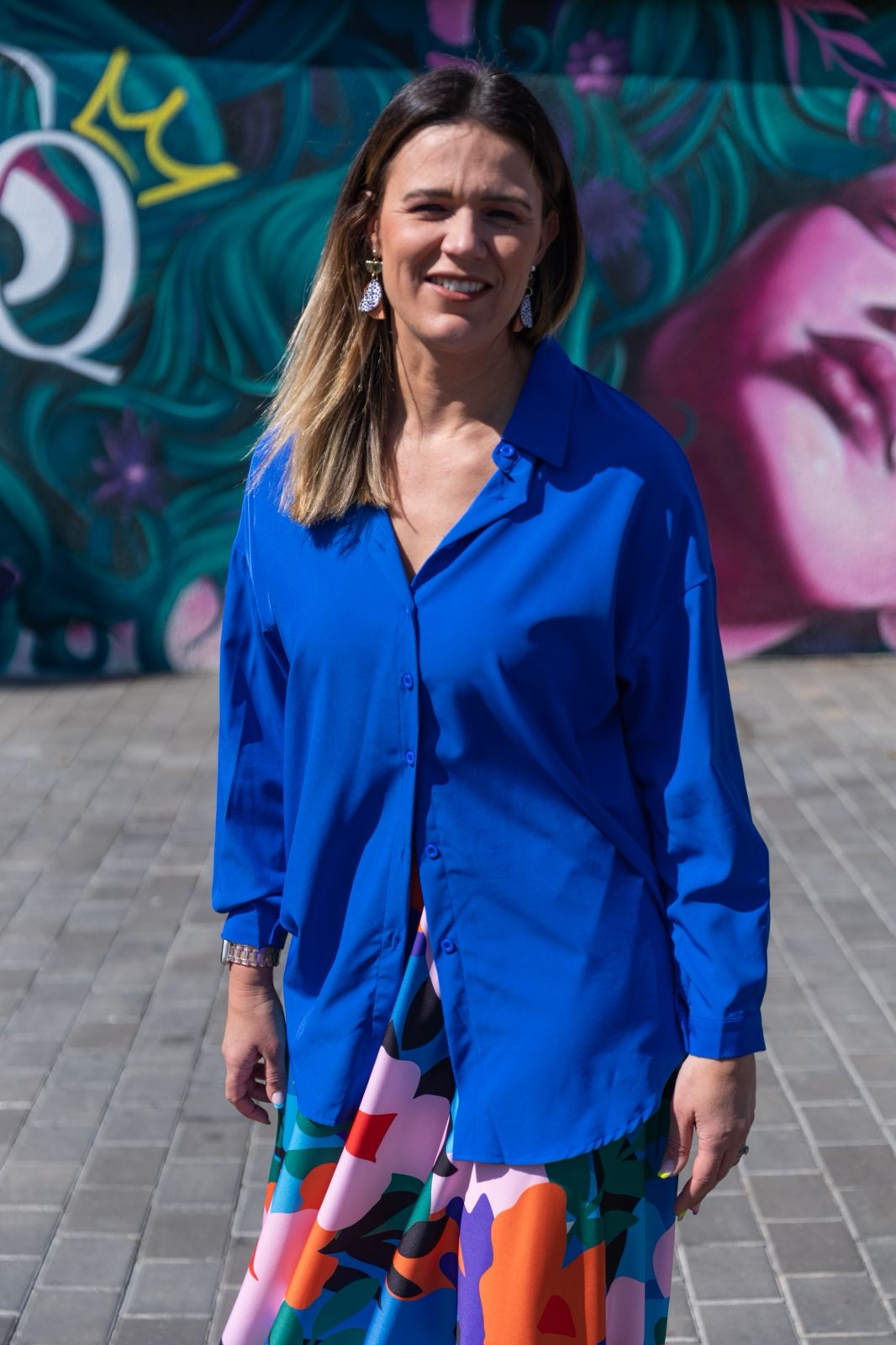 Cobalt Blue Oversized Statement Shirt