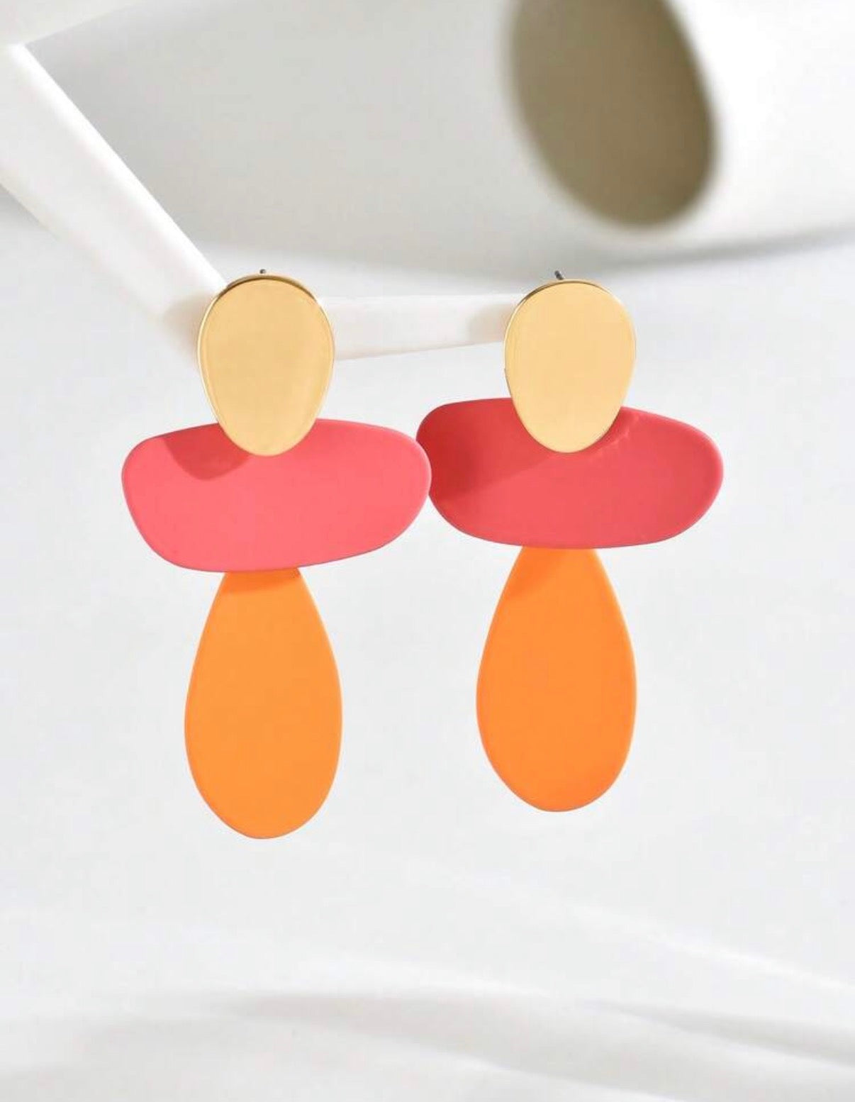 Colour Block Statement Earrings