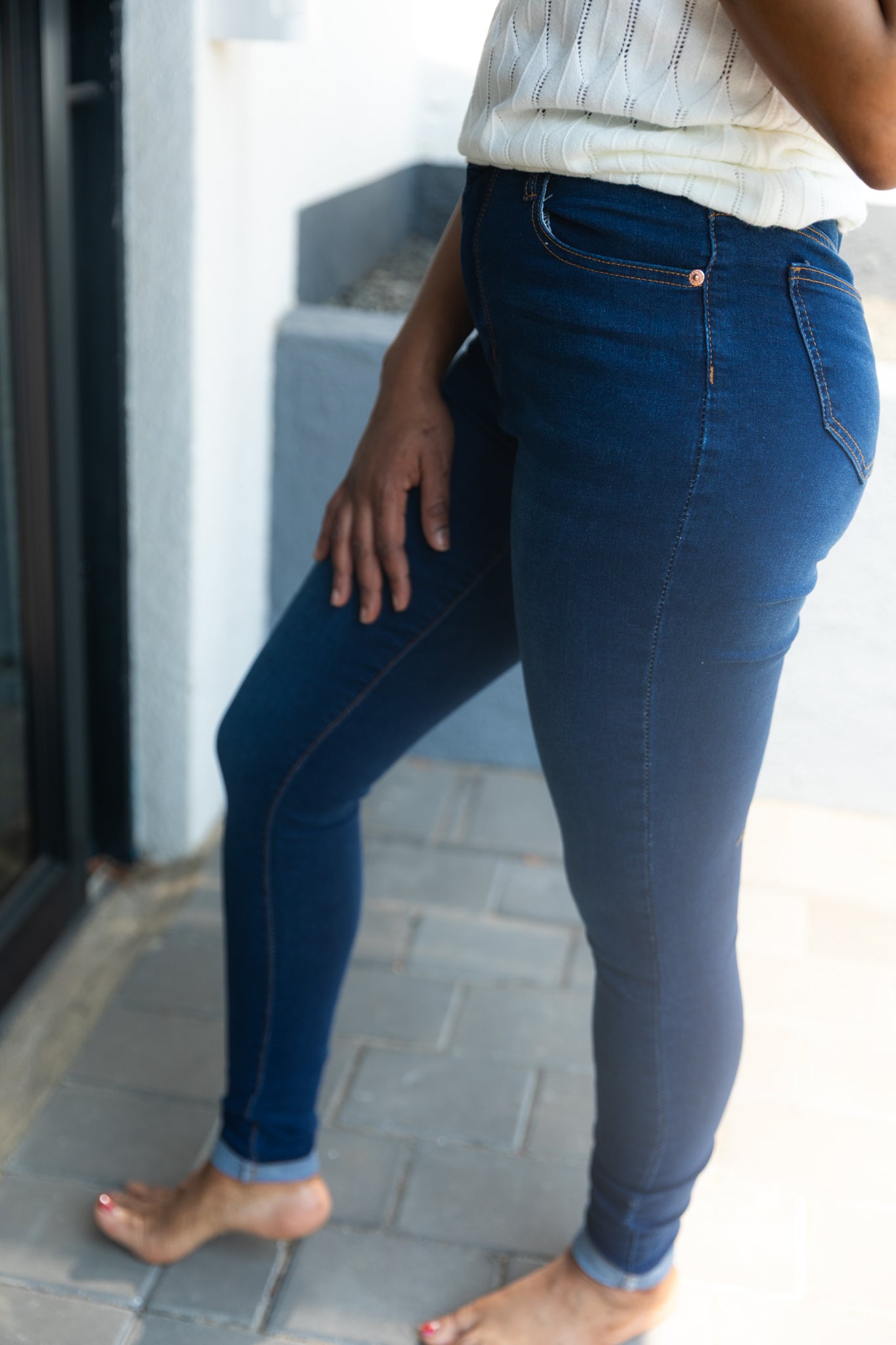 TALL High Waist Skinny Jeans – Dark Wash