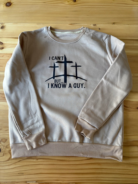 I know a Guy Thermal Lined Beige Pullover