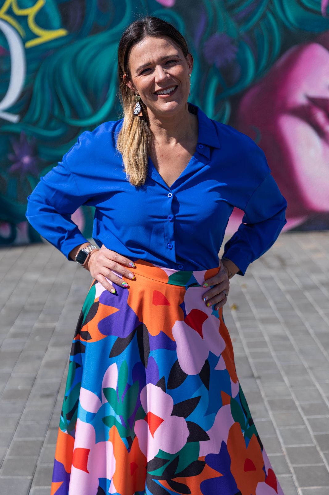 Cobalt Blue Oversized Statement Shirt