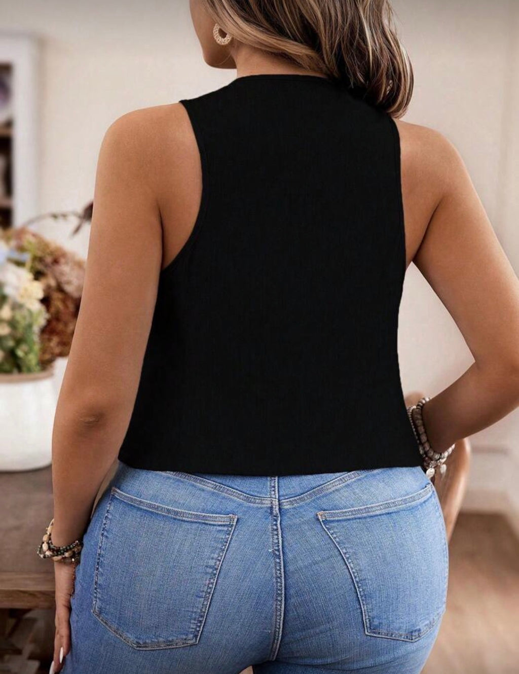 Black Curve Waistcoat