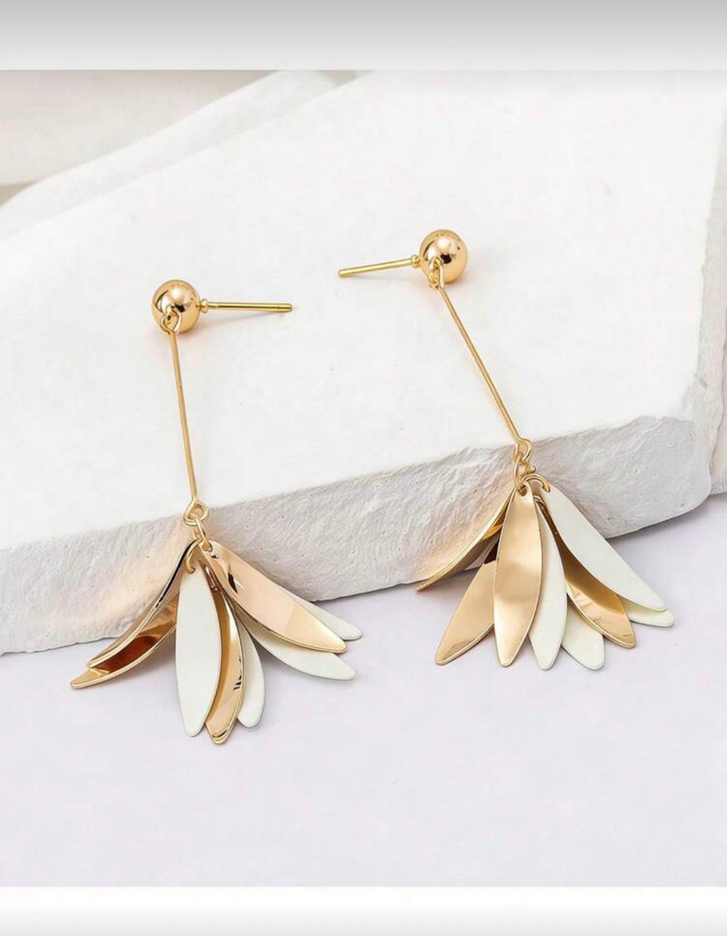 Leaf Statement Drop Earrings