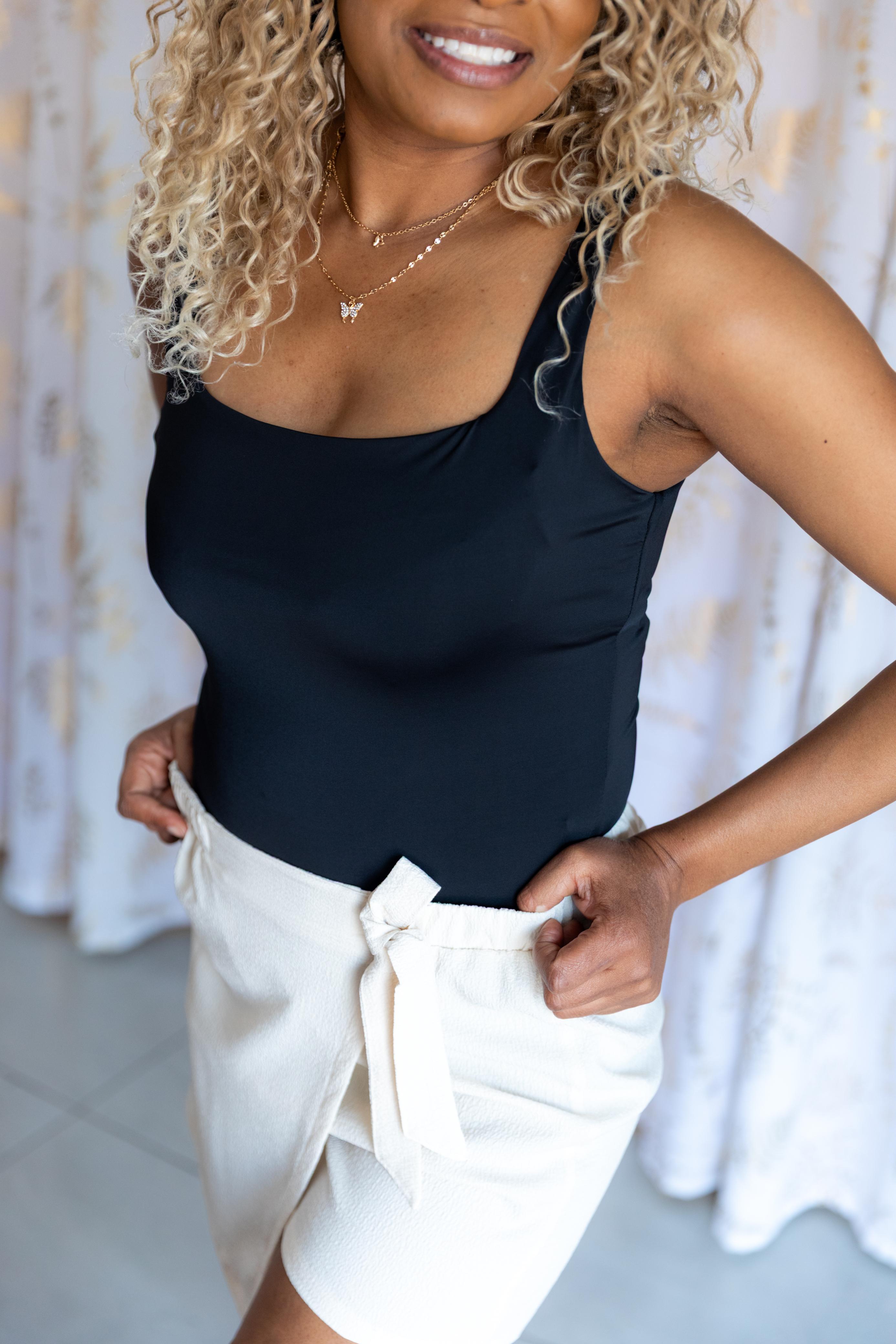 Beige Side Tie Skort