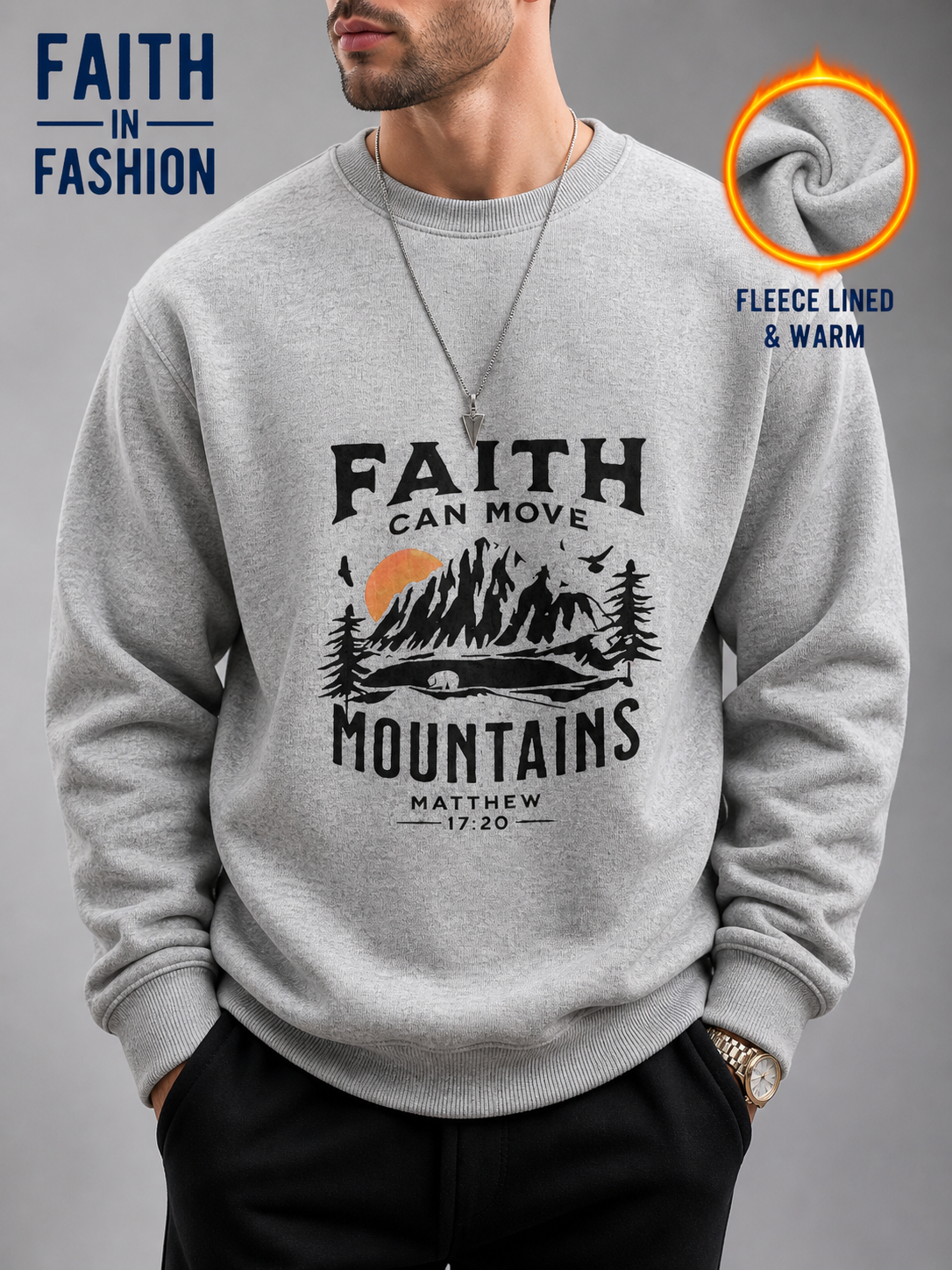 Faith Can Move Mountains Pullover