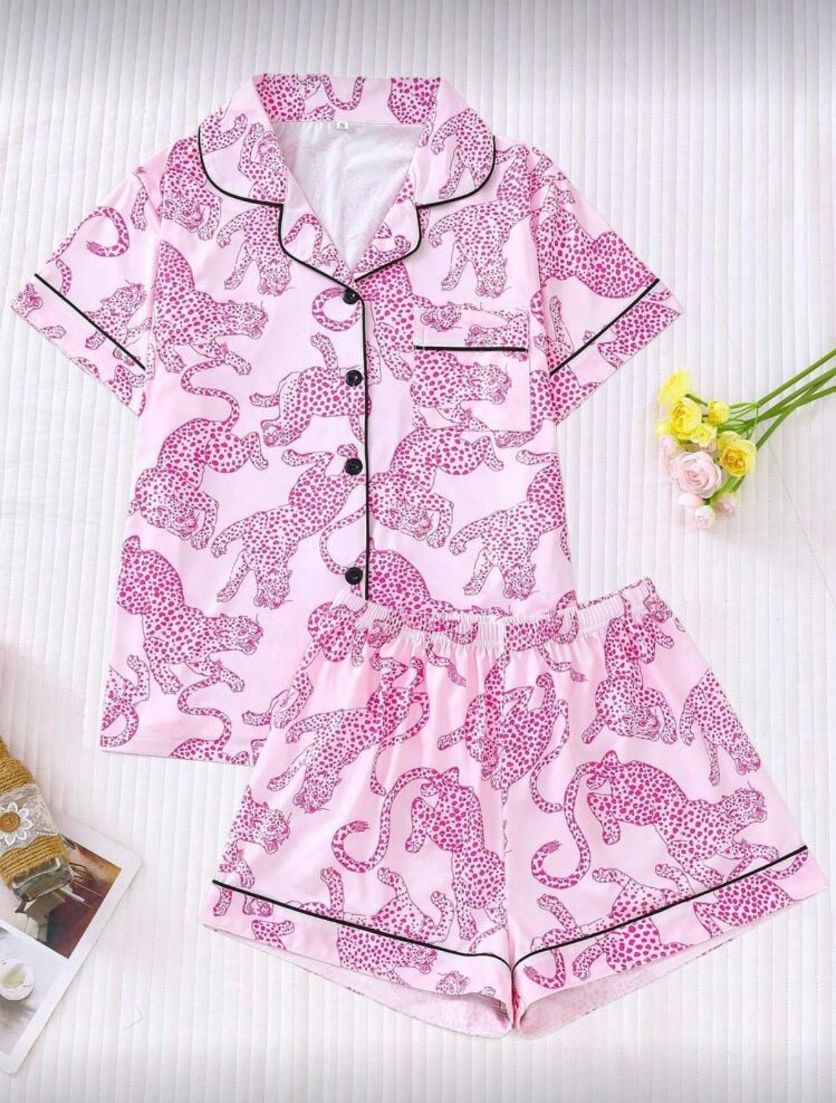 Pink Tiger Short Pajama Set