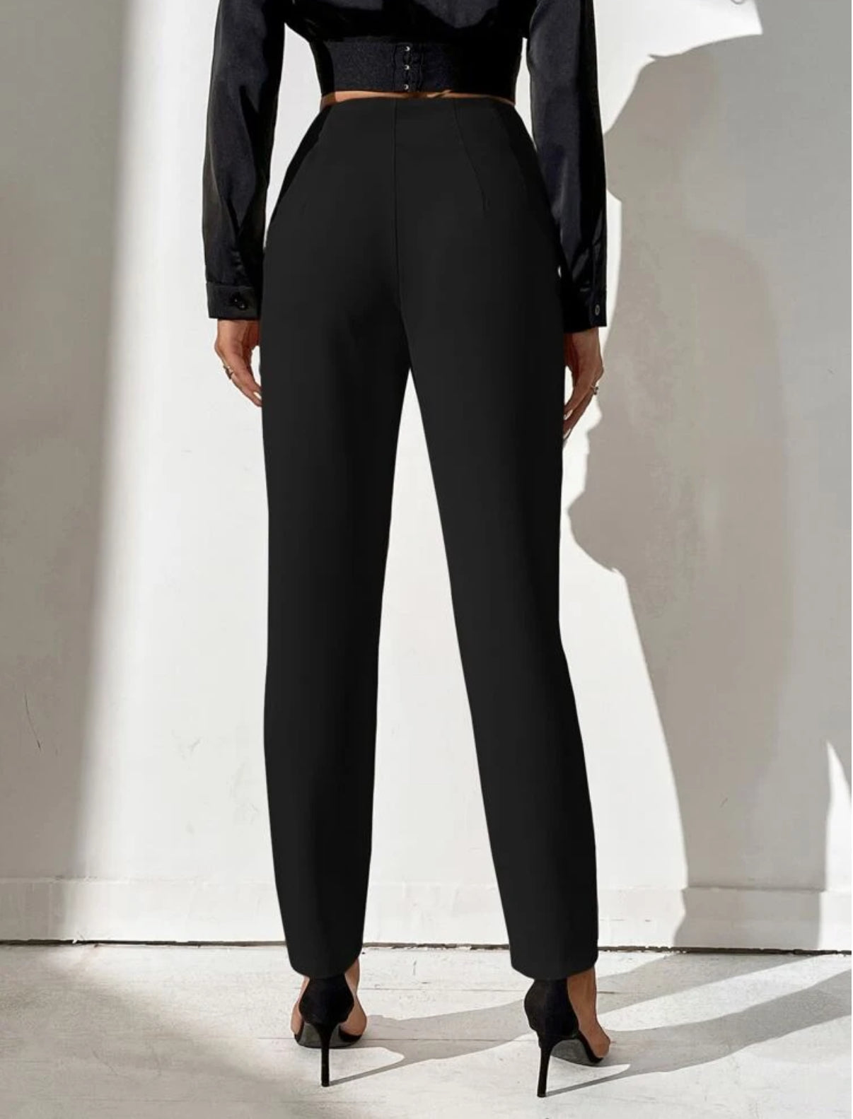 TALL High Waist Plicated Detail Pants