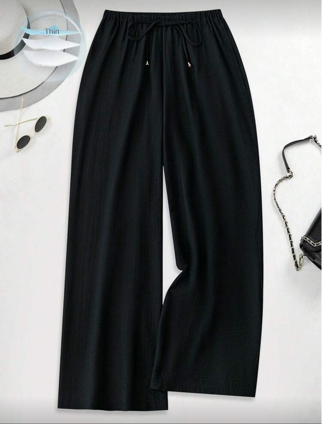 Black Elasticated Pants (Curve)