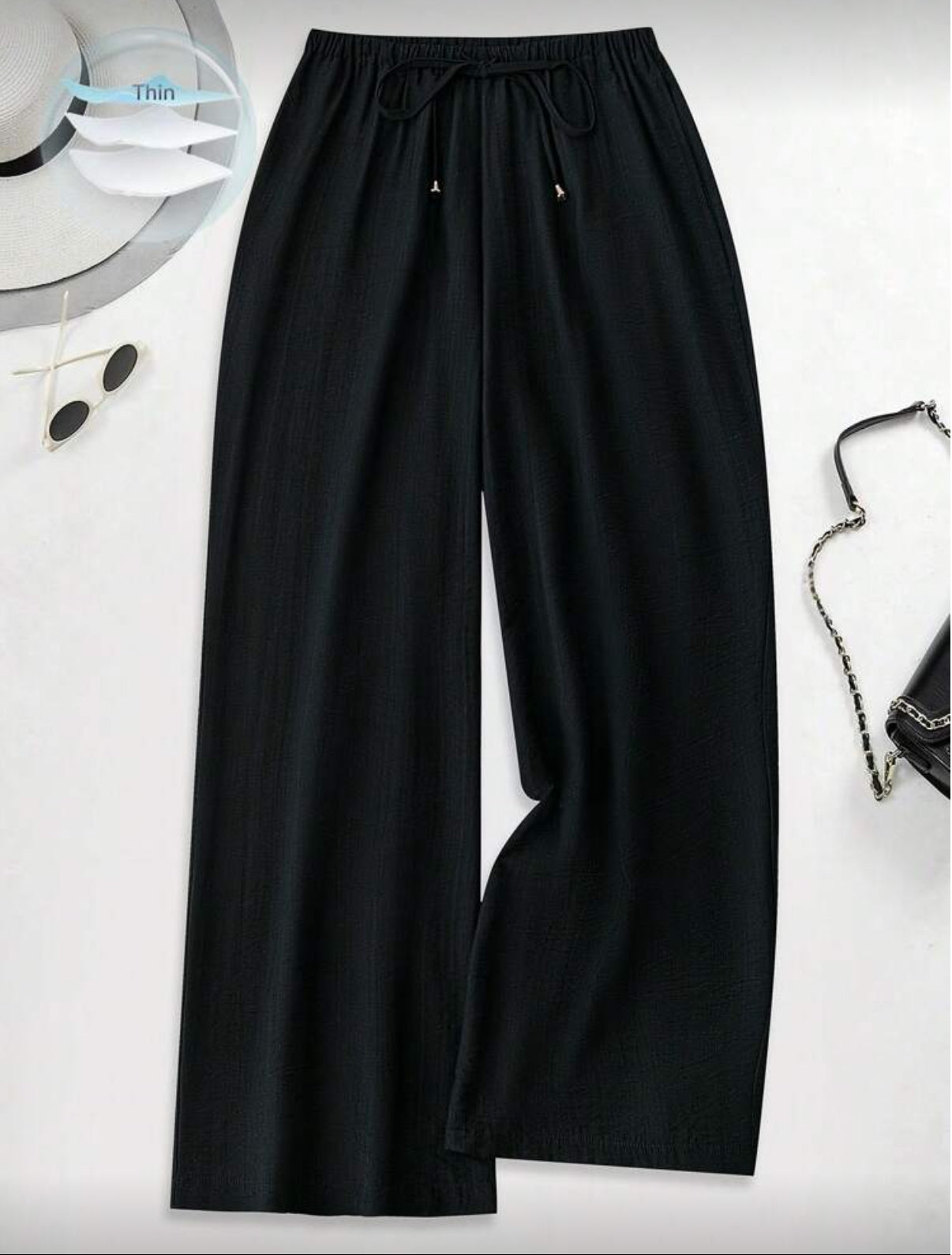 Black Elasticated Pants (Curve)