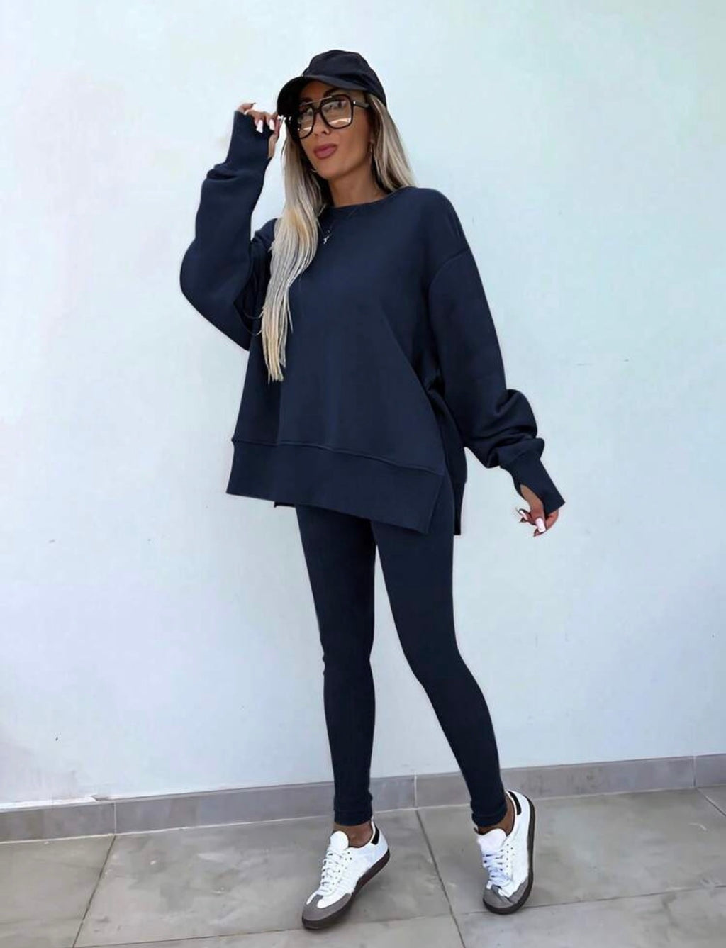 Navy Blue Luxe Lounge Set