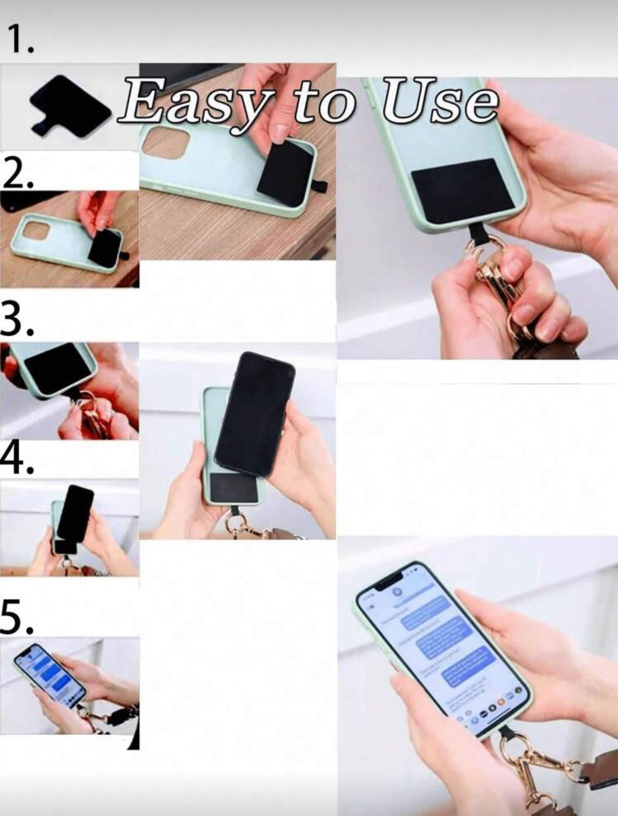 Phone Strap With Zippered Pocket, Cell Phone Lanyard, With Wallet