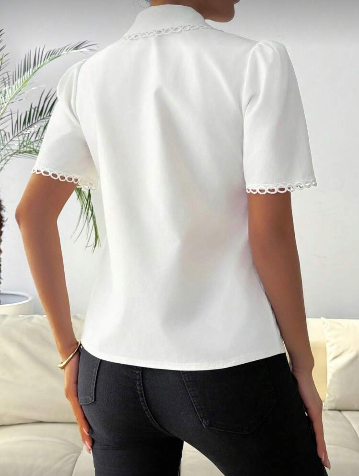 Peter Pan Collar White Blouse