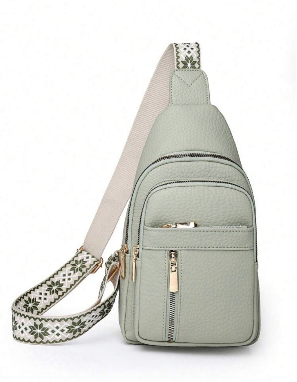 Green Luxe Sling Crossbody Bag