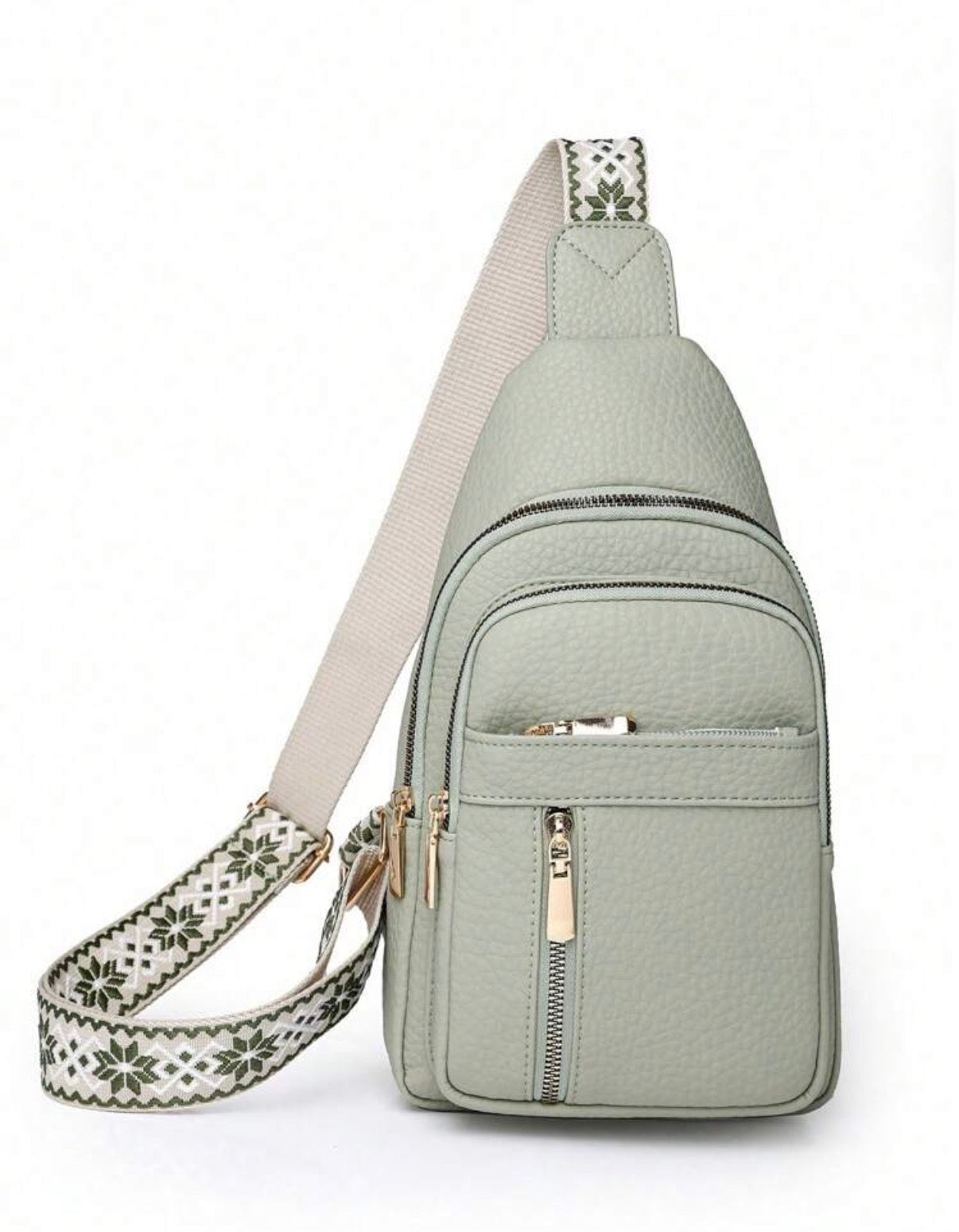 Green Luxe Sling Crossbody Bag