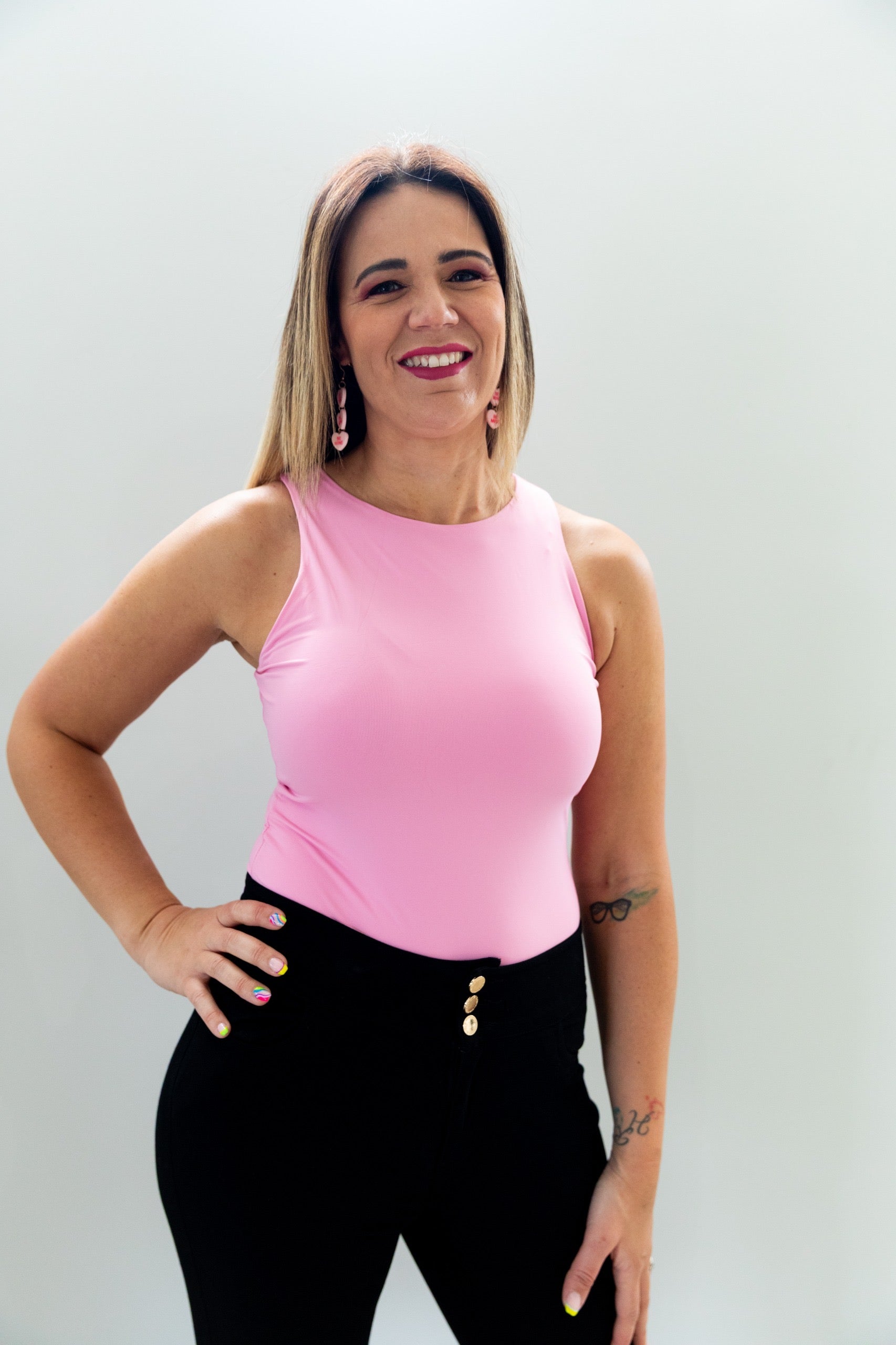 Pink Solid Sculpt Fit Bodysuit – Everyday Essential