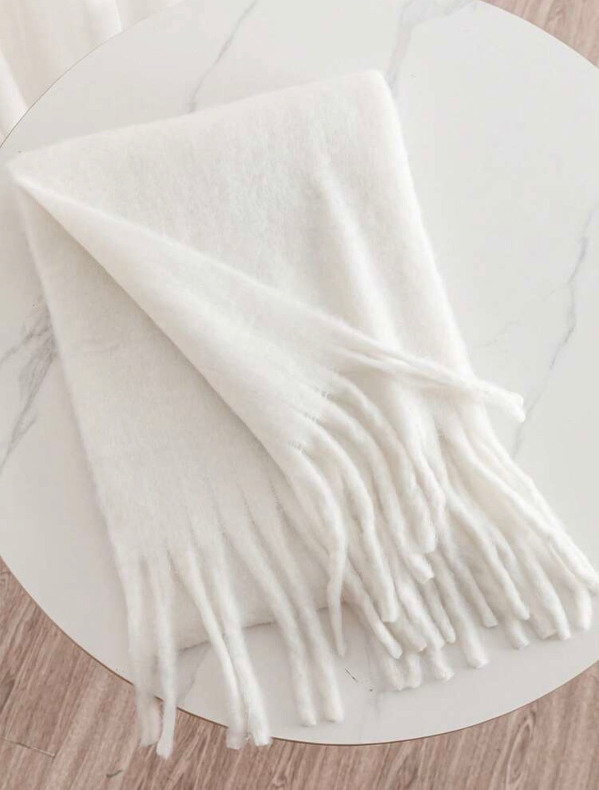 Solid White Scarf