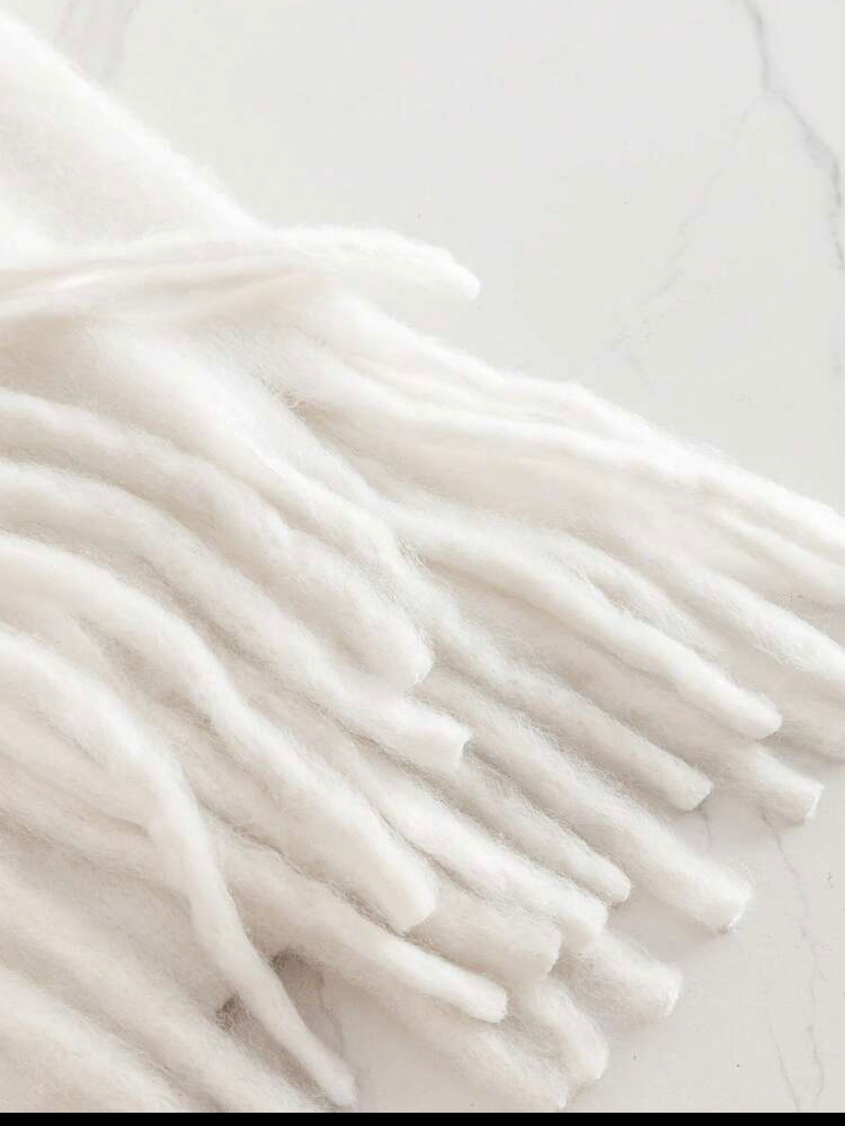 Solid White Scarf