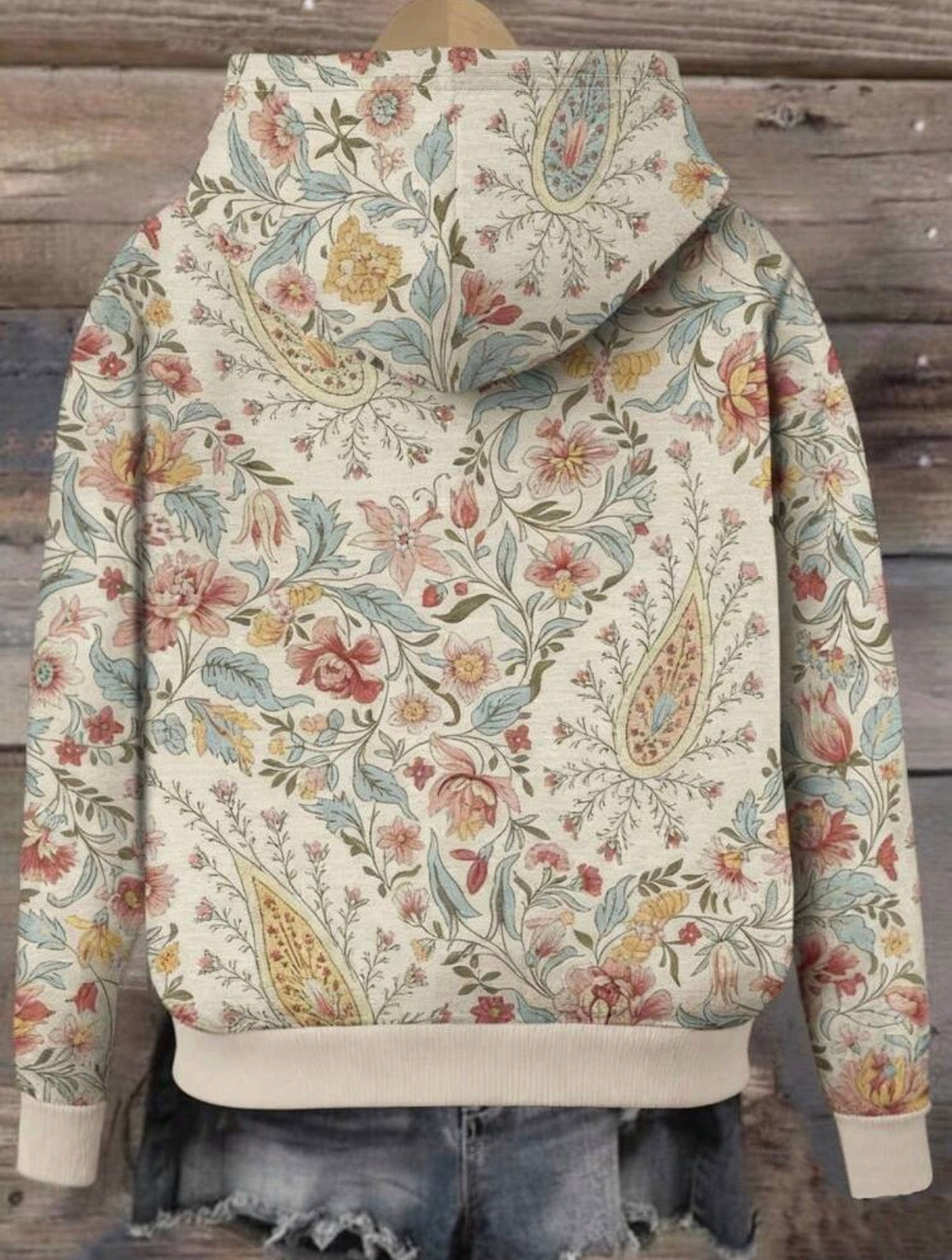 CURVE Vintage Floral Print Hoodie