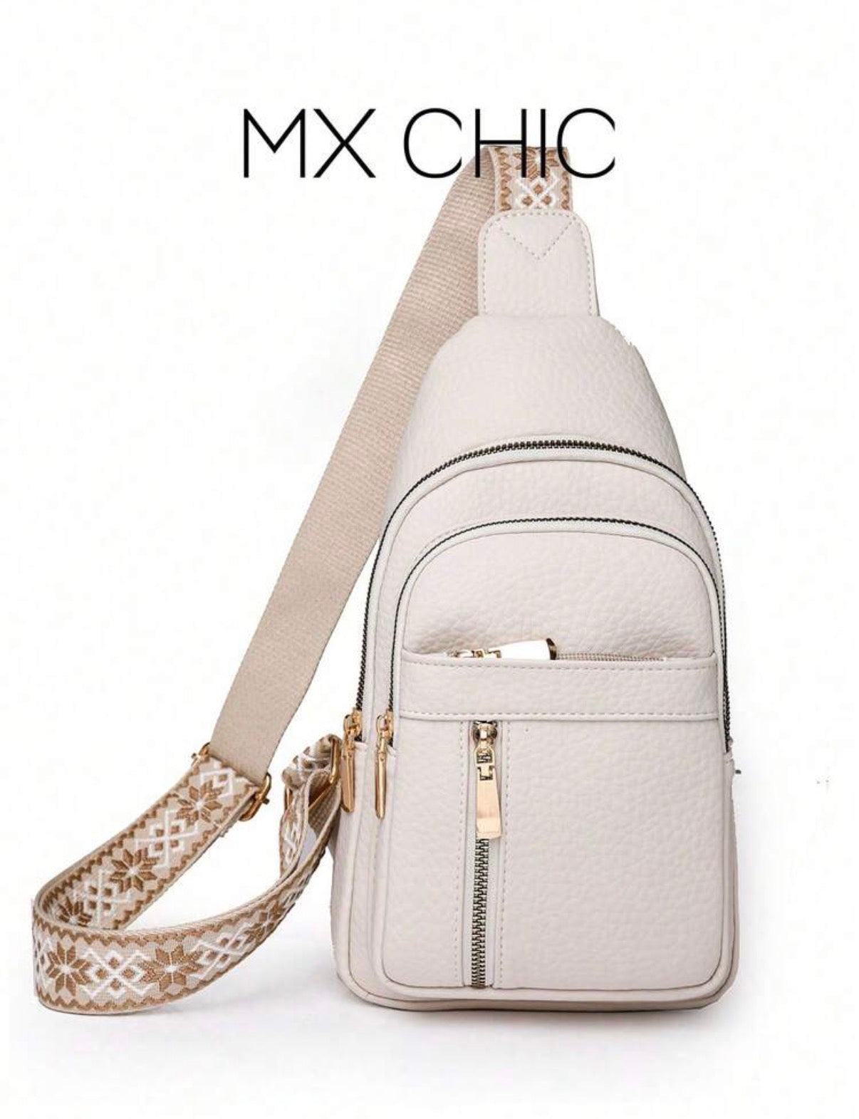 White Lux Body Sling Bag